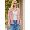 imageDokotoo Cardigan Sweaters for Women 2025 Fall Outfits Long Sleeve Crochet Knit SweatersLight Pink