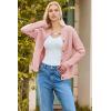 imageDokotoo Cardigan Sweaters for Women 2025 Fall Outfits Long Sleeve Crochet Knit SweatersLight Pink