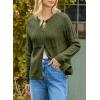 imageDokotoo Cardigan Sweaters for Women 2025 Fall Outfits Long Sleeve Crochet Knit SweatersMist Green