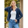 imageDokotoo Cardigan Sweaters for Women 2025 Fall Outfits Long Sleeve Crochet Knit SweatersNavy Blue