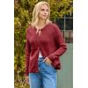 imageDokotoo Cardigan Sweaters for Women 2025 Fall Outfits Long Sleeve Crochet Knit SweatersRed Dahlia