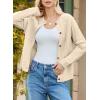 imageDokotoo Cardigan Sweaters for Women 2025 Fall Outfits Long Sleeve Crochet Knit SweatersWhite