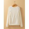 imageDokotoo Cardigan Sweaters for Women 2025 Fall Outfits Long Sleeve Crochet Knit SweatersWhite