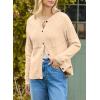 imageDokotoo Cardigan Sweaters for Women 2025 Fall Outfits Long Sleeve Crochet Knit SweatersWhite a