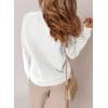 imageDokotoo Cardigan Sweaters for Women Casual Long Sleeve Crewneck Button Down Cable Knit Sweater Tops with PocketsBeige