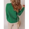 imageDokotoo Cardigan Sweaters for Women Casual Long Sleeve Crewneck Button Down Cable Knit Sweater Tops with PocketsGreen