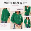 imageDokotoo Cardigan Sweaters for Women Casual Long Sleeve Crewneck Button Down Cable Knit Sweater Tops with PocketsGreen