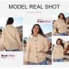 imageDokotoo Casual Quilted Jackets for Women Button Down Collared Long Sleeve Shirts Fall Jackets with Pockets 2025Apricot