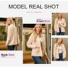 imageDokotoo Casual Quilted Jackets for Women Button Down Collared Long Sleeve Shirts Fall Jackets with Pockets 2025Apricot