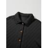 imageDokotoo Casual Quilted Jackets for Women Button Down Collared Long Sleeve Shirts Fall Jackets with Pockets 2025Black