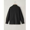 imageDokotoo Casual Quilted Jackets for Women Button Down Collared Long Sleeve Shirts Fall Jackets with Pockets 2025Black