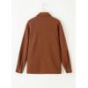 imageDokotoo Casual Quilted Jackets for Women Button Down Collared Long Sleeve Shirts Fall Jackets with Pockets 2025Chestnut