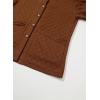 imageDokotoo Casual Quilted Jackets for Women Button Down Collared Long Sleeve Shirts Fall Jackets with Pockets 2025Chestnut