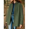 imageDokotoo Casual Quilted Jackets for Women Button Down Collared Long Sleeve Shirts Fall Jackets with Pockets 2025Green Bay