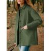 imageDokotoo Casual Quilted Jackets for Women Button Down Collared Long Sleeve Shirts Fall Jackets with Pockets 2025Green Bay