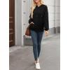 imageDokotoo Hoodies for Women Casual Long Sleeve Textured Knit Loose Drawstring Hooded Sweatshirt with PocketBlack