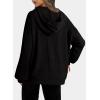 imageDokotoo Hoodies for Women Casual Long Sleeve Textured Knit Loose Drawstring Hooded Sweatshirt with PocketBlack