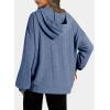 imageDokotoo Hoodies for Women Casual Long Sleeve Textured Knit Loose Drawstring Hooded Sweatshirt with PocketBlue