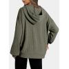 imageDokotoo Hoodies for Women Casual Long Sleeve Textured Knit Loose Drawstring Hooded Sweatshirt with PocketGreen