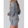 imageDokotoo Long Sleeve Tops Oversized 2025 Trendy Round Crew Neck Casual Color Block Womens Shirts BlousesA Medium Grey