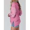 imageDokotoo Long Sleeve Tops Oversized 2025 Trendy Round Crew Neck Casual Color Block Womens Shirts BlousesBonbon