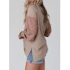 imageDokotoo Long Sleeve Tops Oversized 2025 Trendy Round Crew Neck Casual Color Block Womens Shirts BlousesGold