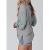 imageDokotoo Long Sleeve Tops Oversized 2025 Trendy Round Crew Neck Casual Color Block Womens Shirts BlousesSleet