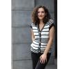 imageDokotoo Sweater Vest Women Striped V Neck Button Vest for Women Vest Top Spring Cardigan Sweaters for Women 2025Black