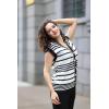 imageDokotoo Sweater Vest Women Striped V Neck Button Vest for Women Vest Top Spring Cardigan Sweaters for Women 2025Black