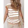 imageDokotoo Sweater Vest Women Striped V Neck Button Vest for Women Vest Top Spring Cardigan Sweaters for Women 2025Brown