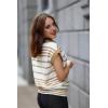 imageDokotoo Sweater Vest Women Striped V Neck Button Vest for Women Vest Top Spring Cardigan Sweaters for Women 2025Khaki