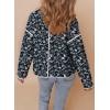 imageDokotoo Warm Quilted Jackets for Women Long Sleeve Floral Print Button Down Puffer Jacket Coats with PocketsBlue