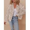 imageDokotoo Warm Quilted Jackets for Women Long Sleeve Floral Print Button Down Puffer Jacket Coats with PocketsPink