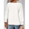 imageDokotoo White Womens Tops Blouses for Women Dressy Casual Fall Fashion 2025 Outfits Clothes Long Sleeve Tops Shirts Tshirts Trendy Womens Flowy Work Loose Fit Basic T Shirts Plus Size Tunic Teacher