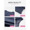 imageDokotoo Women Blouses Dressy Casual 34 Length Sleeve Womens Tops Boat Neck Batwing Dolman TopDark Blue