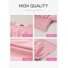 imageDokotoo Women Blouses Dressy Casual 34 Length Sleeve Womens Tops Boat Neck Batwing Dolman TopPeach Blossom