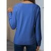 imageDokotoo Women Blouses Dressy Casual V Neck Long Sleeve Shirts Buttons Hollow Out Lace Embroidered TopsDark Blue