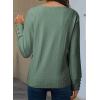 imageDokotoo Women Blouses Dressy Casual V Neck Long Sleeve Shirts Buttons Hollow Out Lace Embroidered TopsGreen Bay