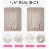 imageDokotoo Womens 2024 Summer Spring V Neck Ruffle Chiffon Elegant Tie Knot Mini Short Swing Skater Dresses1 Beige