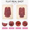 imageDokotoo Womens 2024 Summer Spring V Neck Ruffle Chiffon Elegant Tie Knot Mini Short Swing Skater DressesRed