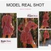 imageDokotoo Womens 2024 Summer Spring V Neck Ruffle Chiffon Elegant Tie Knot Mini Short Swing Skater DressesRed