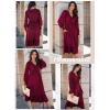 imageDokotoo Womens 2024 Wrap VNeck Twist Knot Long Sleeve Empire Waist Midi Maxi Dress ALine Ruched Flowy Dress with PocketsGreen 2