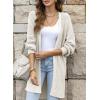 imageDokotoo Womens 2025 Fashion Casual Open Front Long Sleeve Chunky Cable Knit Cardigan Sweaters Outerwear Jacket Coats