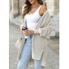 imageDokotoo Womens 2025 Fashion Casual Open Front Long Sleeve Chunky Cable Knit Cardigan Sweaters Outerwear Jacket Coats