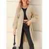 imageDokotoo Womens 2025 Fashion Casual Open Front Long Sleeve Chunky Cable Knit Cardigans Sweaters Outerwear CoatsApricot