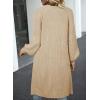 imageDokotoo Womens 2025 Fashion Casual Open Front Long Sleeve Chunky Cable Knit Cardigans Sweaters Outerwear CoatsApricot