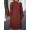 imageDokotoo Womens 2025 Fashion Casual Open Front Long Sleeve Chunky Cable Knit Cardigans Sweaters Outerwear CoatsBiking Red