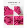 imageDokotoo Womens Blouses Tops for Women Trendy V Neck Smocked Blouses for Women Dressy Casual Long Sleeve Shirts for WomenRose Red