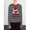 imageDokotoo Womens Casual Striped Long Sleeve Tops Crew Neck Knit Basic T ShirtsChristmas White Stripe 4