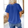 imageDokotoo Womens Casual Summer T Shirts Short Sleeve V Neck Tops TshirtsDark Blue